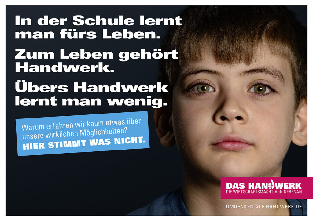 Hier stimmt was nicht - In der Schule lernt man fürs Leben. Zum Leben gehört Handwerk